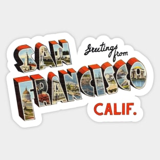 Greetings from San Francisco California Sticker